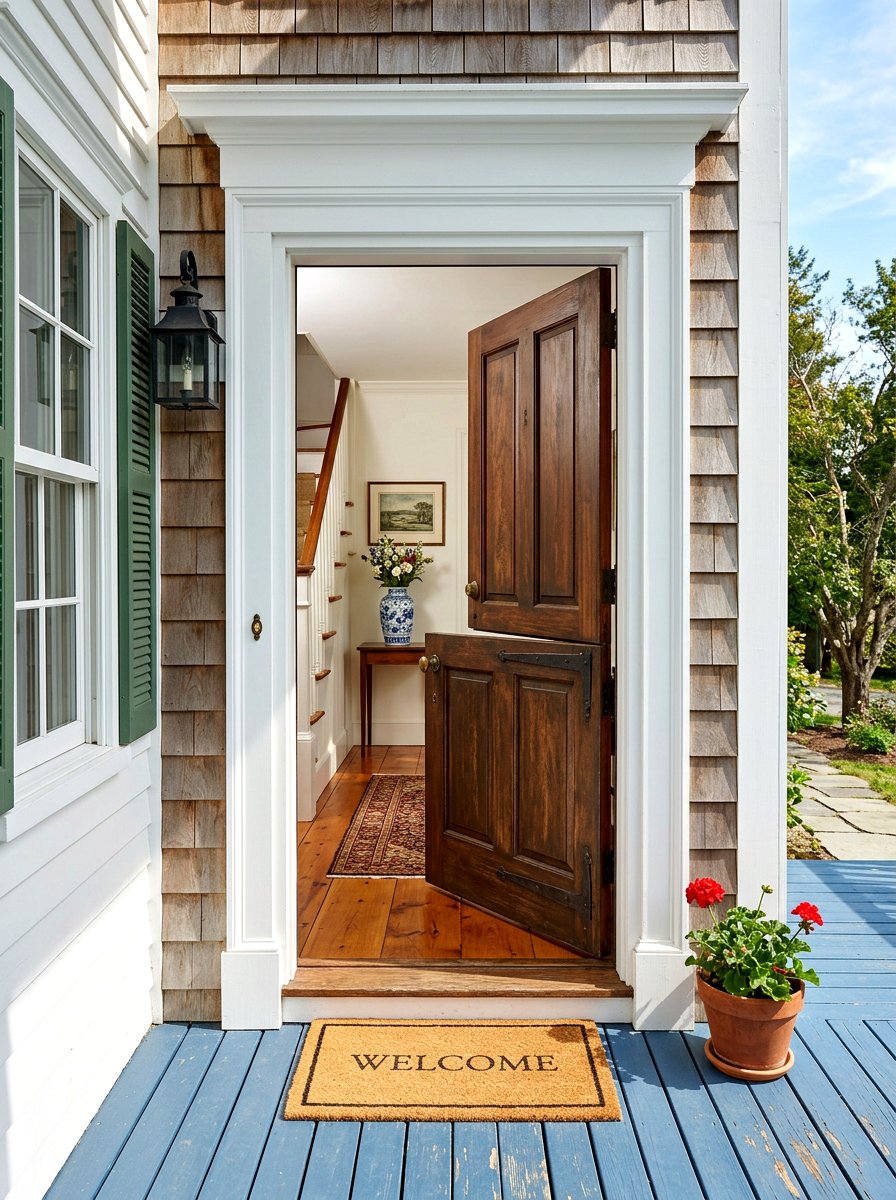 Colonial Dutch door - 30 colonial front porch ideas