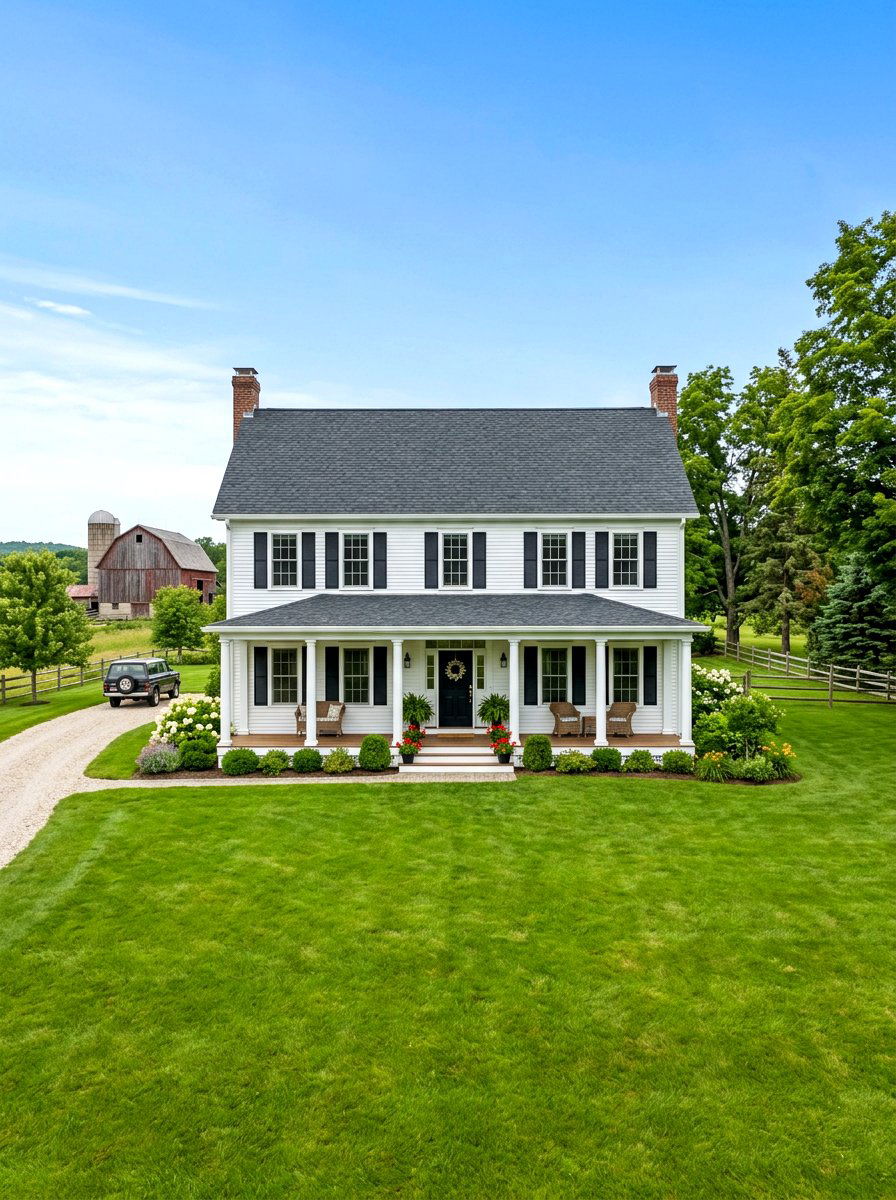 Colonial Farmhouse Exterior - 30 country house exterior ideas