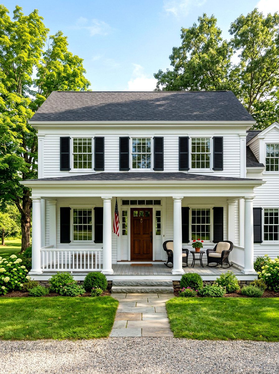 Colonial Farmhouse Porch Column - 30 farmhouse porch columns ideas