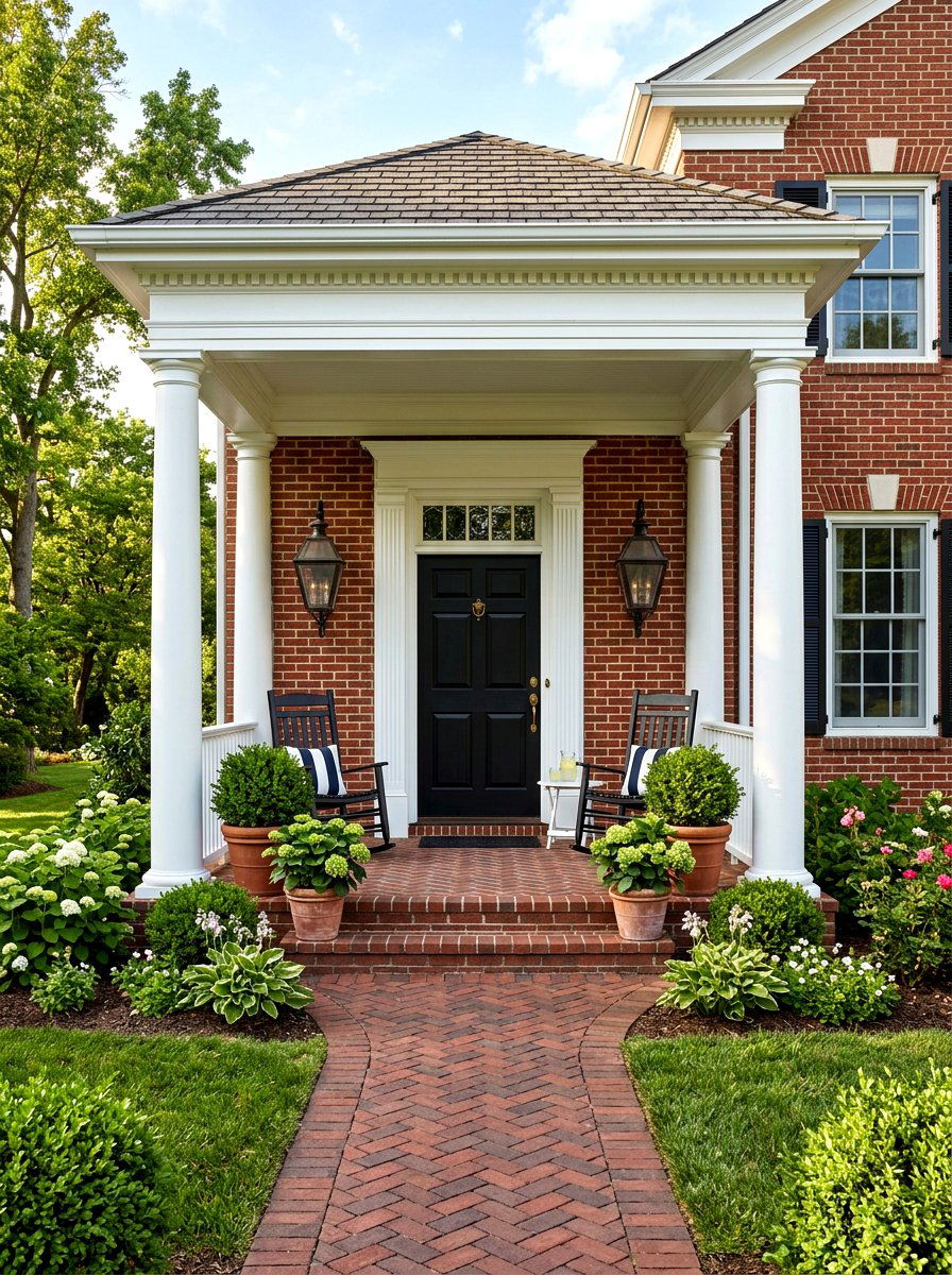 Colonial Front Porch - 30 porch extension ideas
