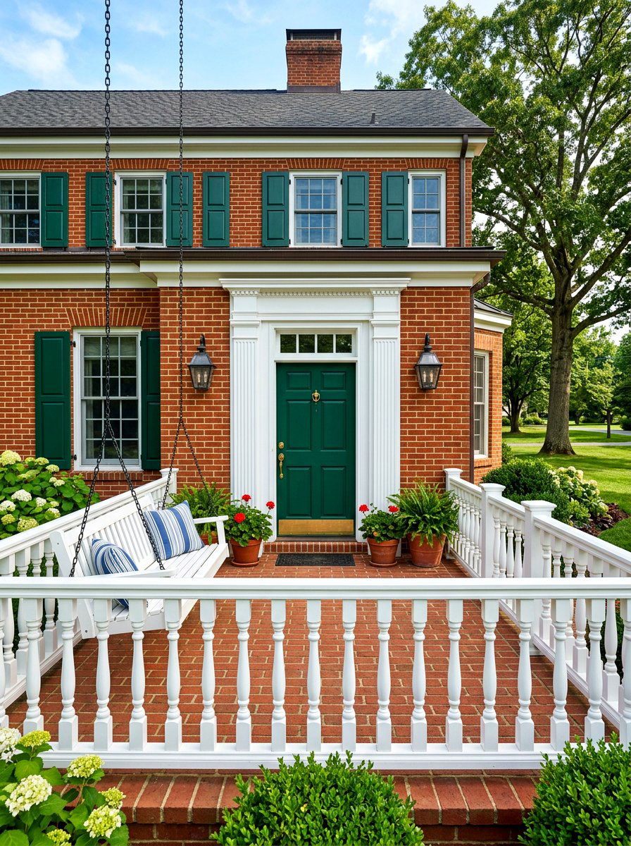 Colonial Style Railing - 30 porch handrail ideas