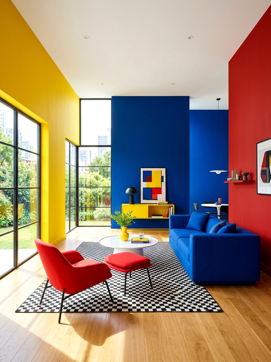 Color Block Living Room - 30 maximalist living room ideas