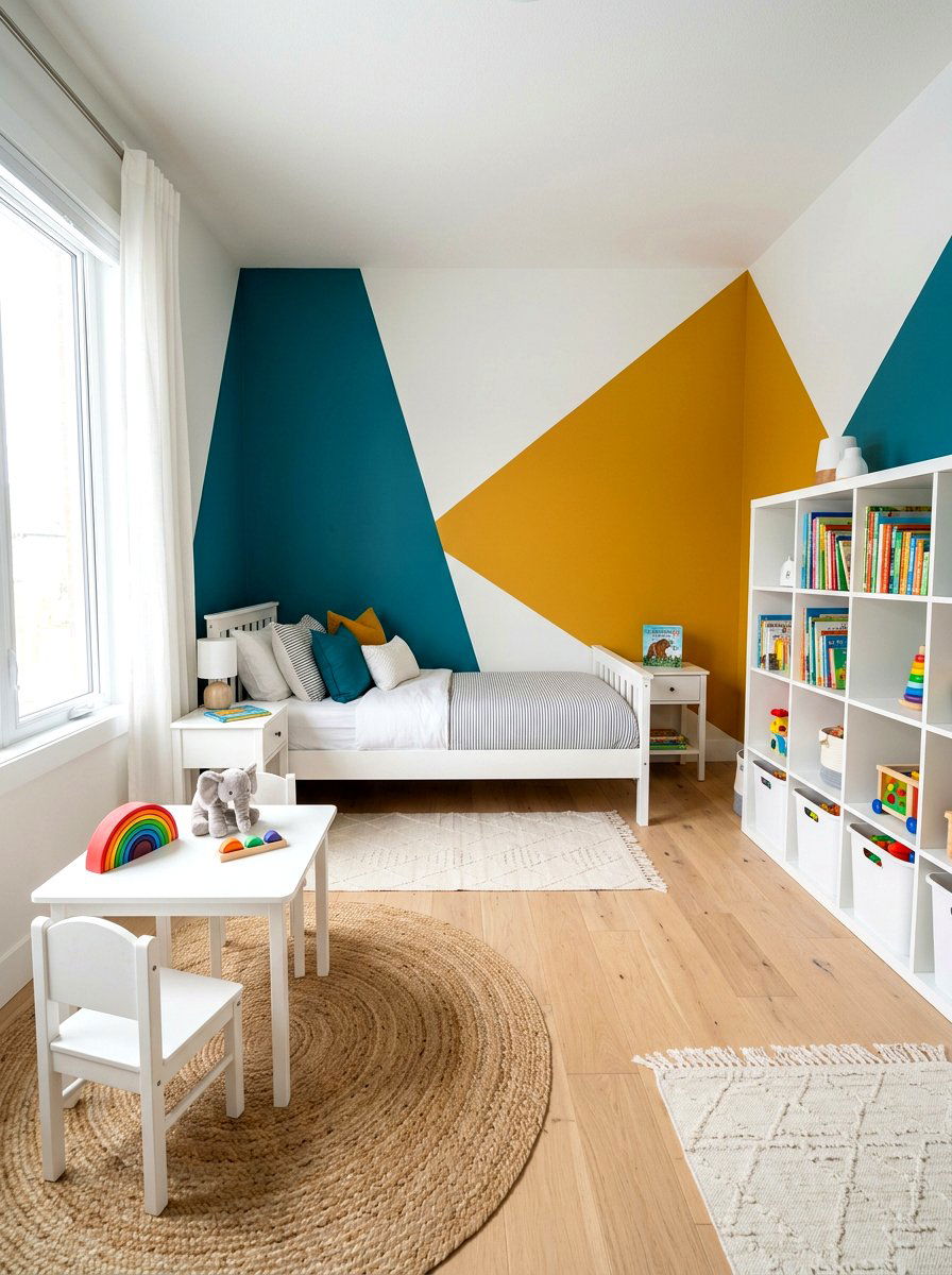Color Blocked Kids Room - 30 kids room ideas