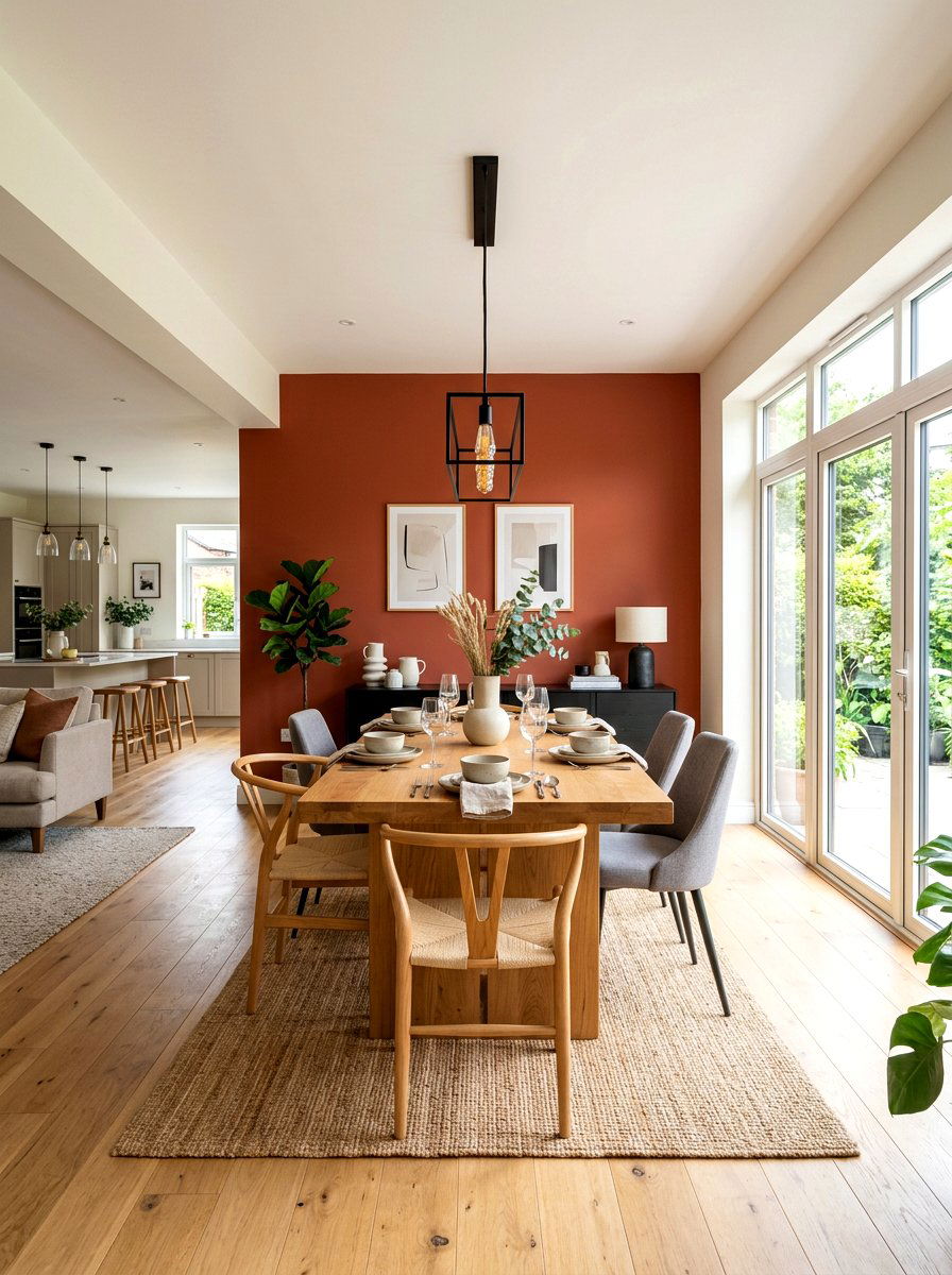Color Blocked Paint - 30 open plan with cozy zones ideas