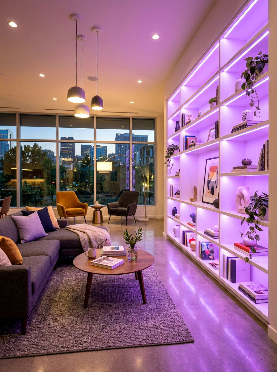 30 bookshelf lighting ideas To Create Cozy Ambiance At Night