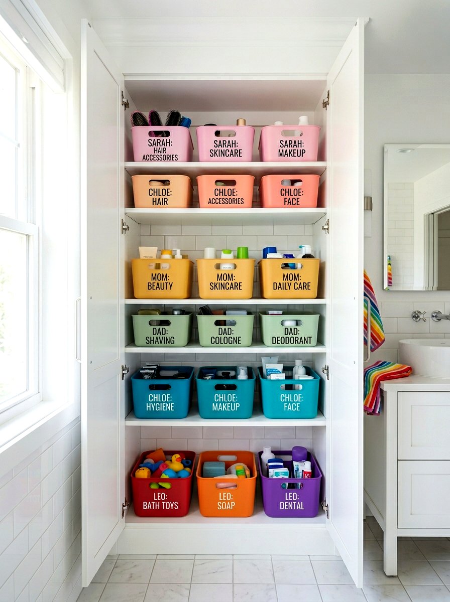 Color Coded Bathroom Organization - 30 medicine cabinet organization ideas
