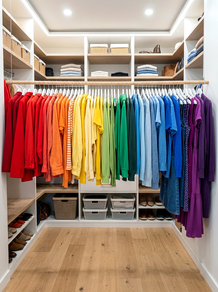 Color Coded Clothing - 30 closet organization ideas