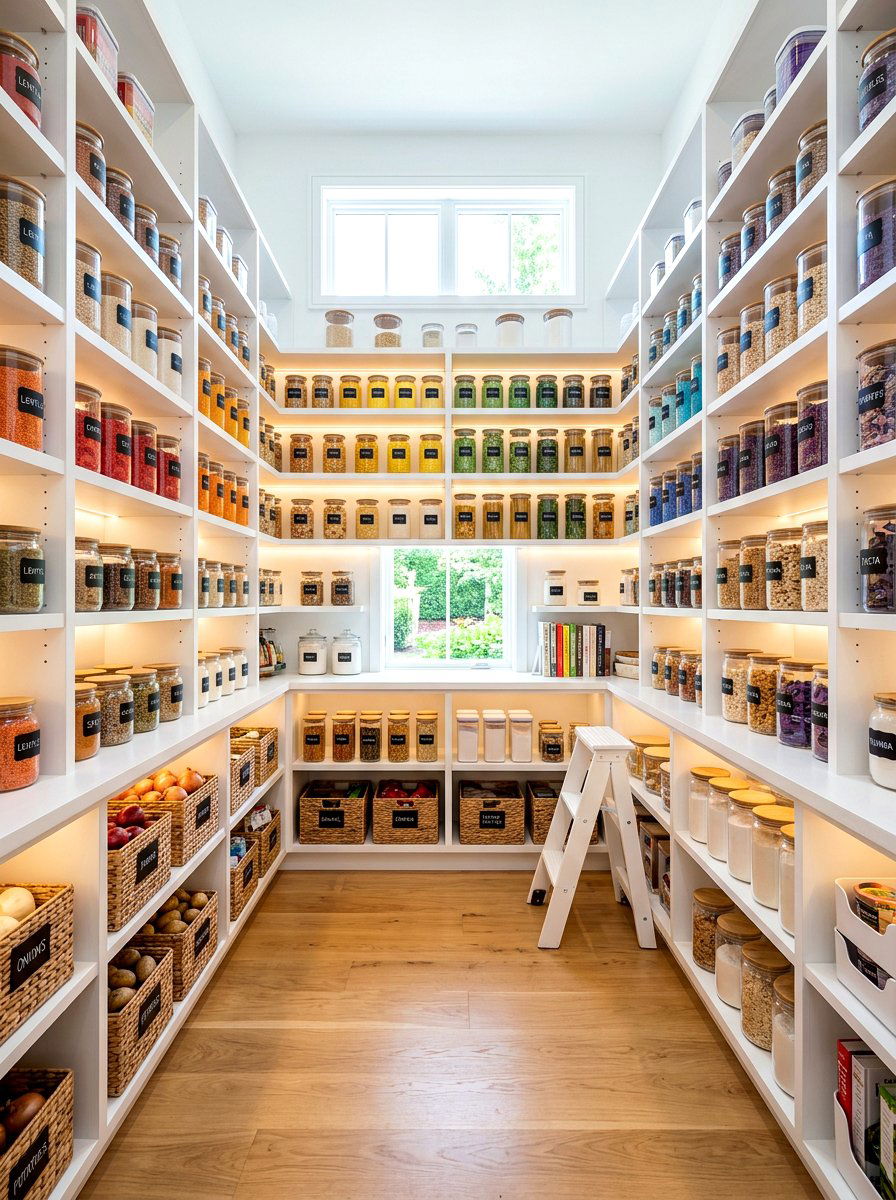 Color Coordinated Food Storage - 30 pantry reset ideas