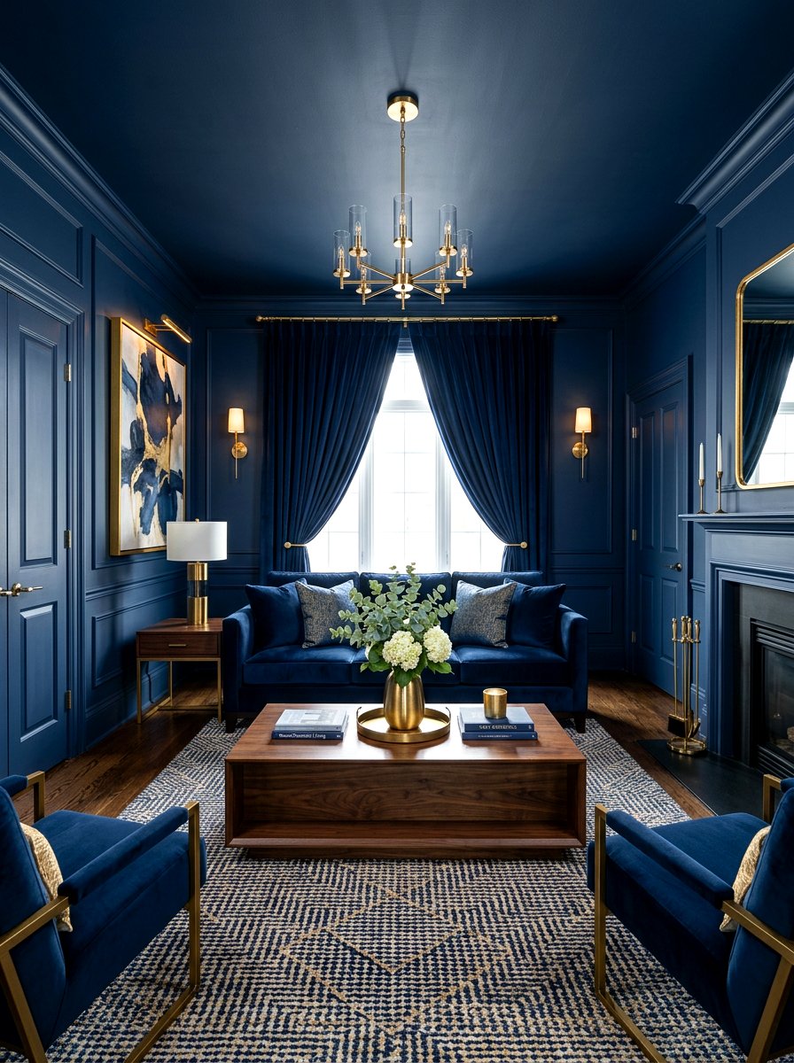 Color Drenched Living Room - 30 TikTok living room decor ideas