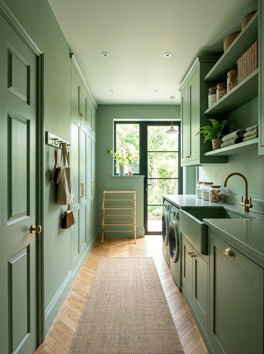 Color Drenched Utility Room - 30 small utility room ideas