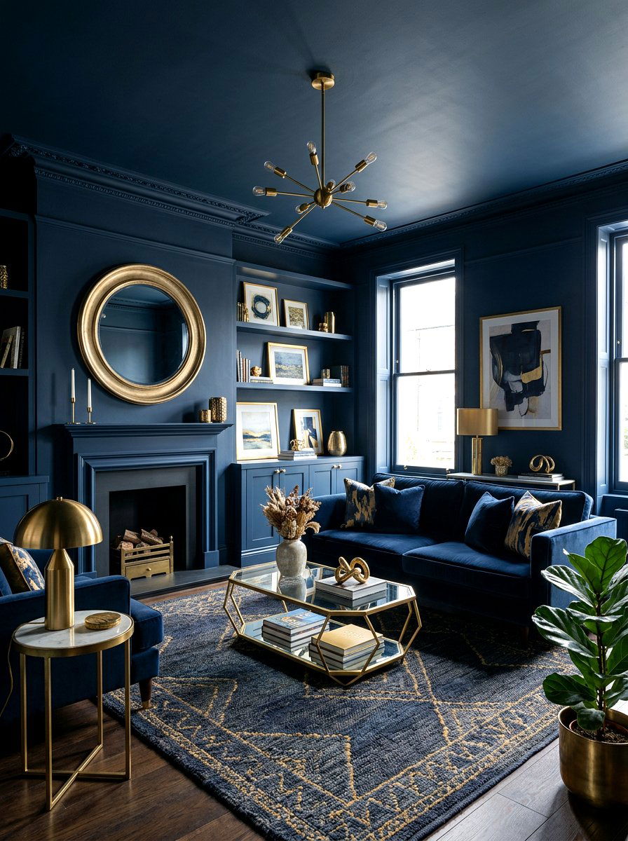 Color Drenching - 30 artful living room ideas