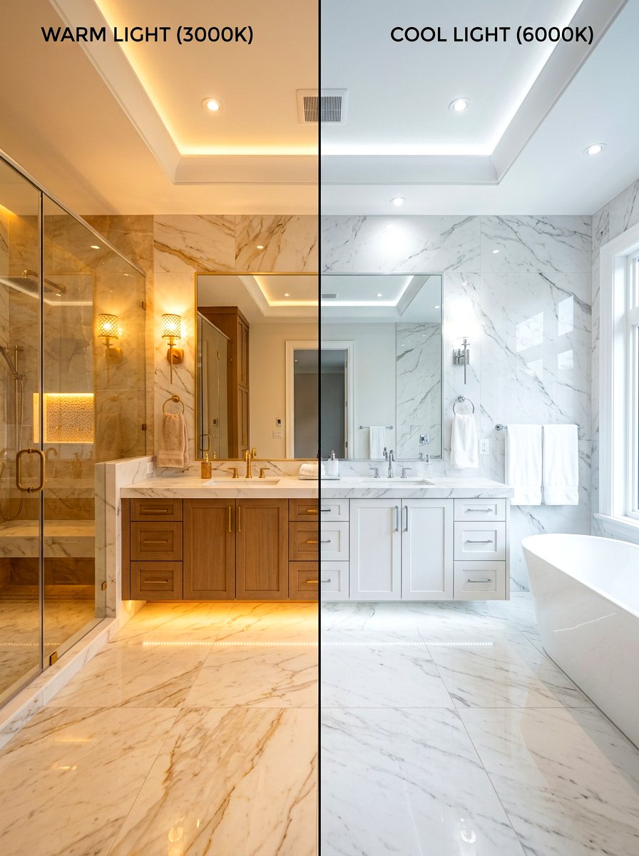 Color temperature bathroom light - 30 circadian bathroom lighting ideas