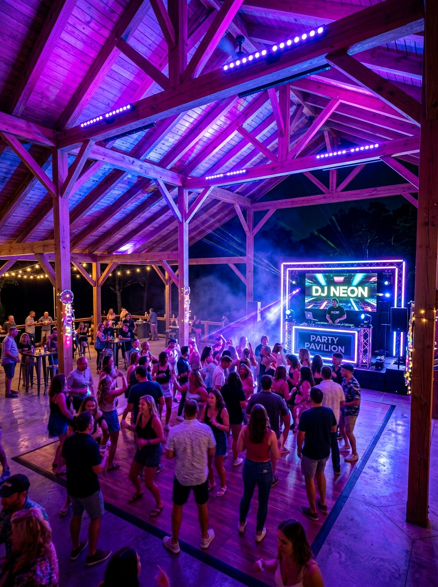 Colored LED Lighting - 30 pavilion lighting ideas
