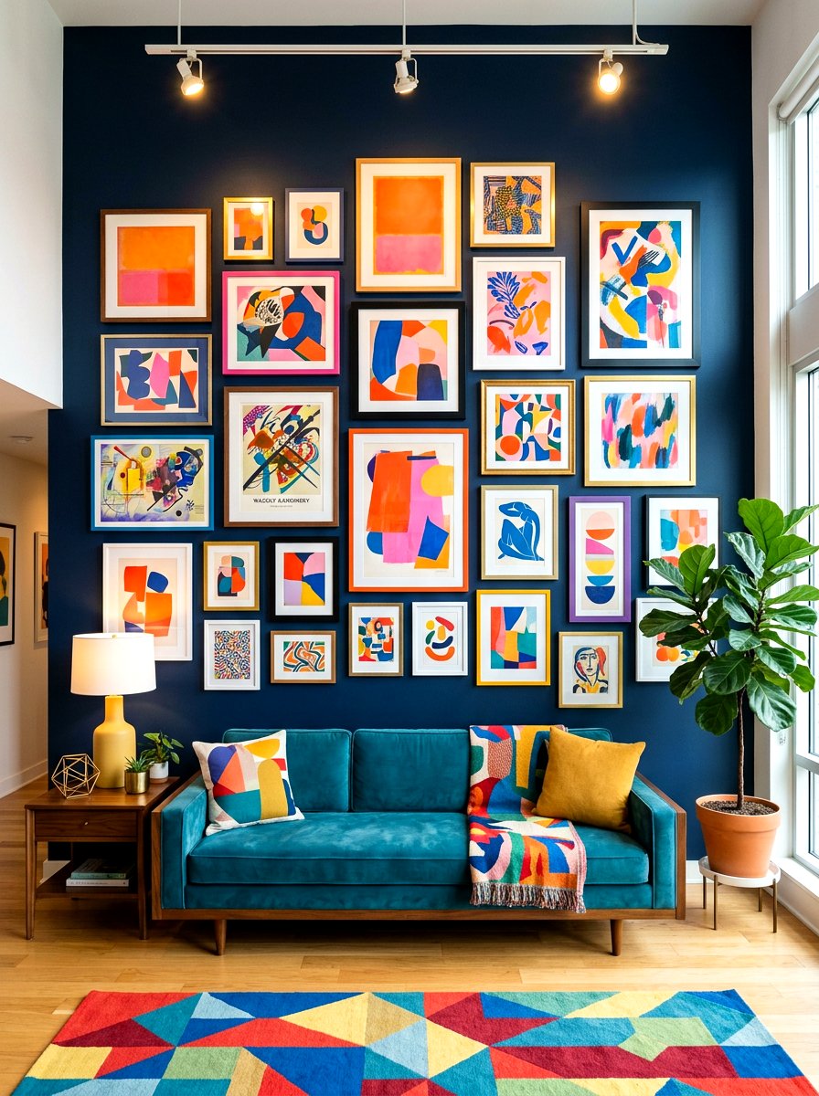 Colorful Abstract Art - 30 gallery wall ideas