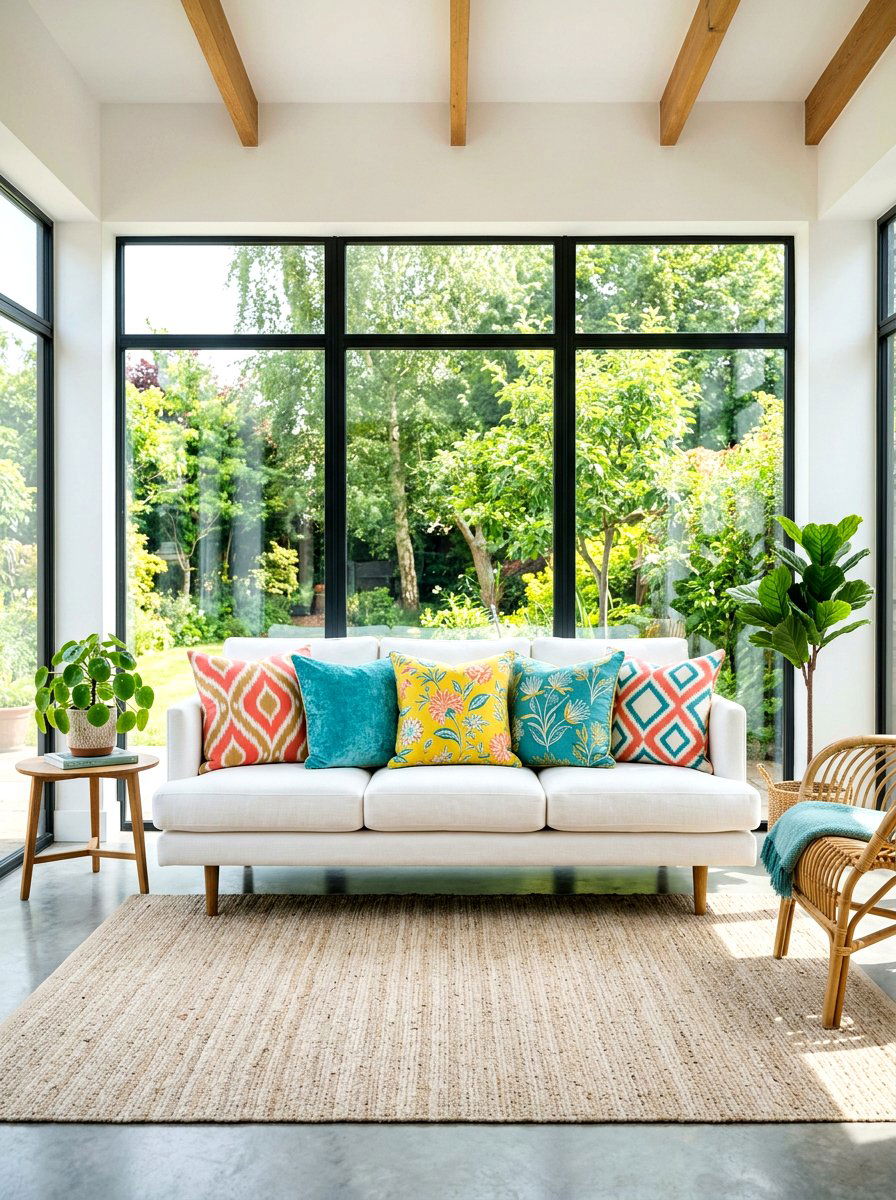 Colorful Accent Pillows For Sunrooms - 30 sun filled sitting room ideas