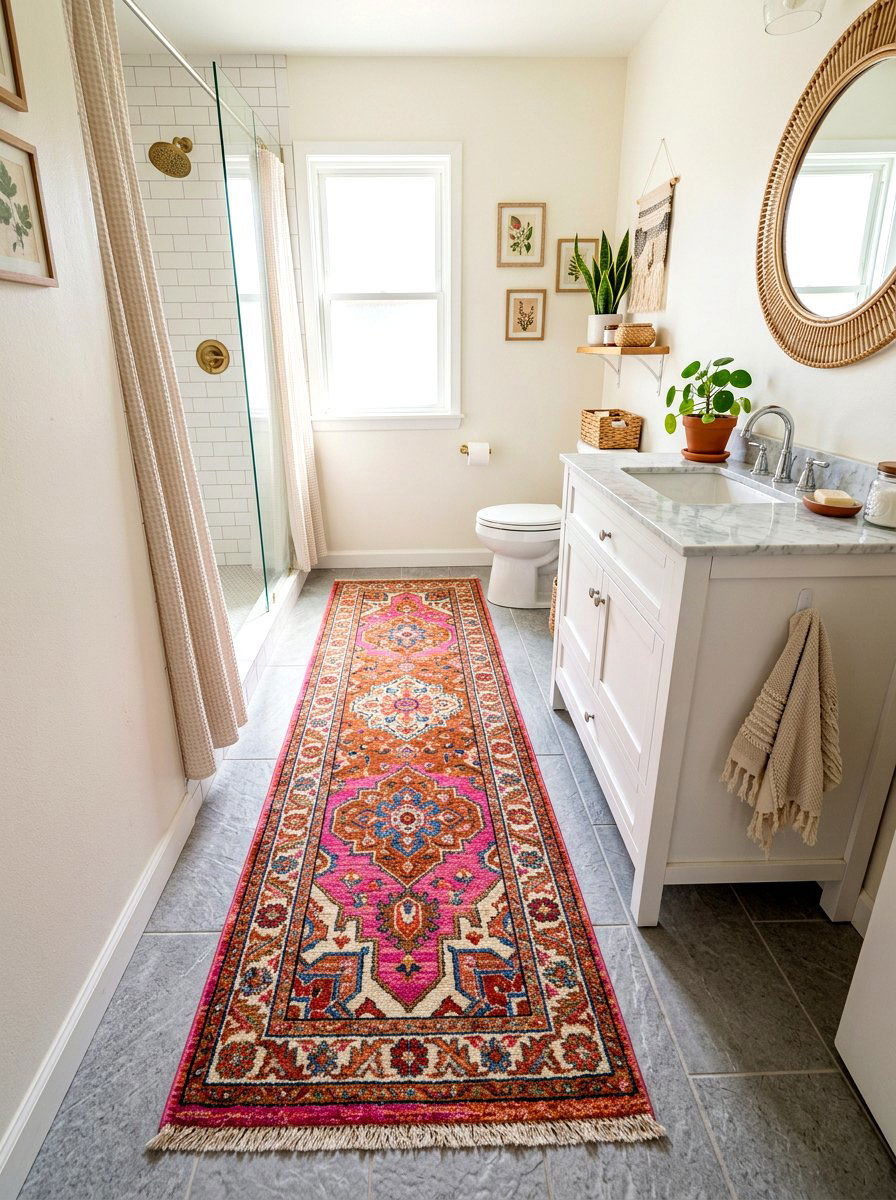 Colorful Bath Rug Small Bathroom - 30 small rental bathroom ideas