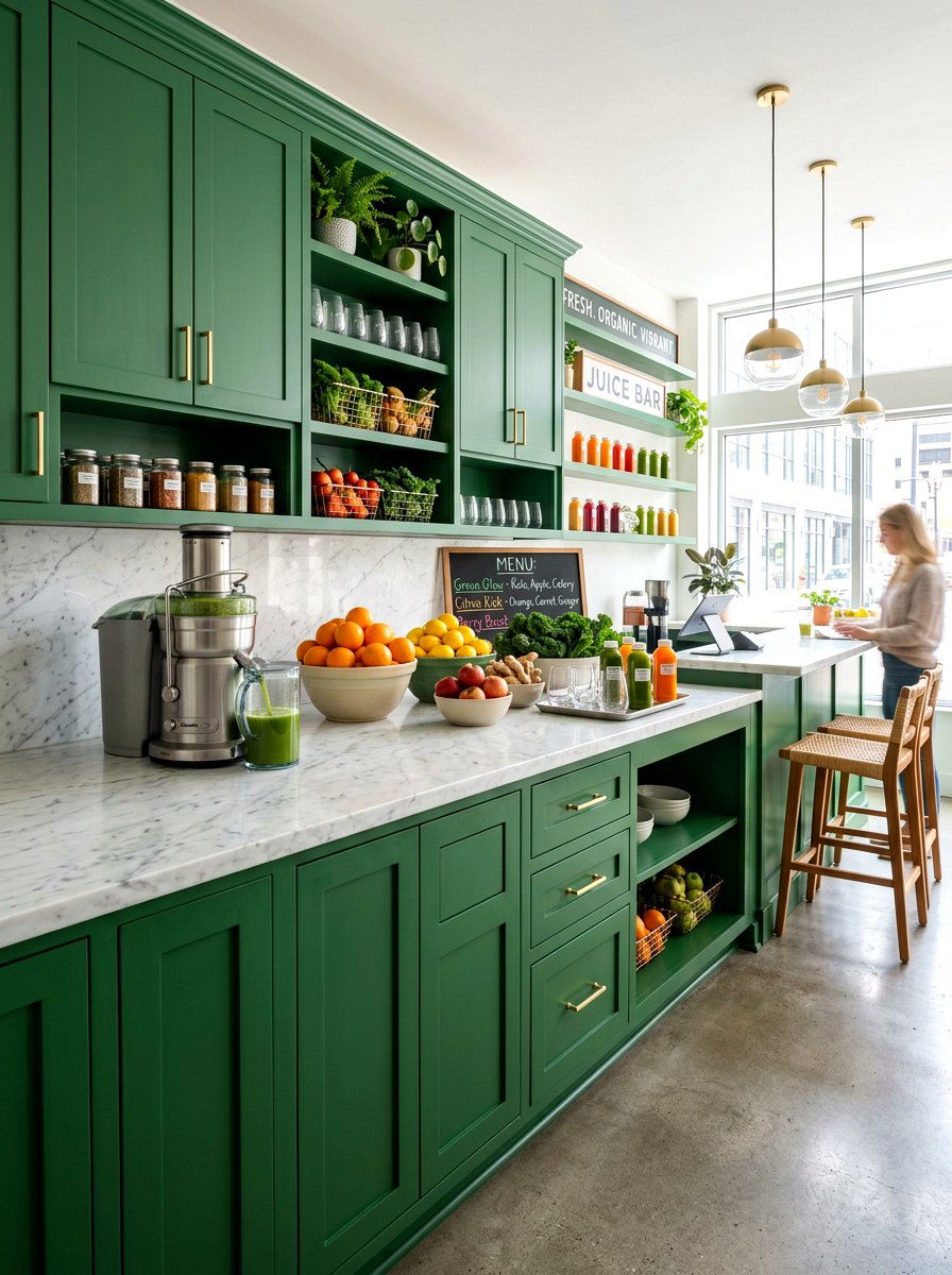Colorful Cabinetry Juice Bar - 30 kitchen beverage center ideas