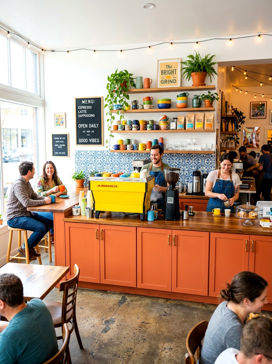 Colorful Coffee Bar - 30 coffee nook ideas