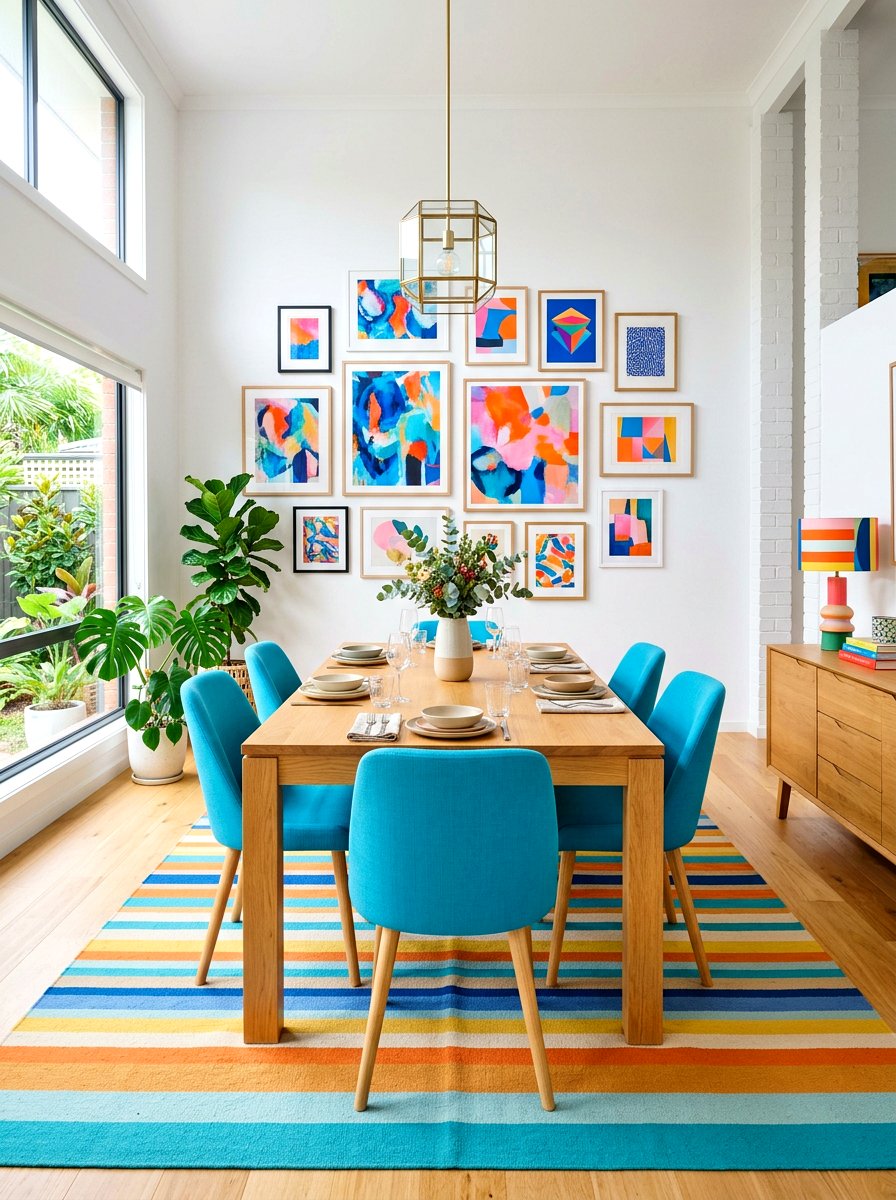 Colorful Dining Area - 30 breakfast room decor ideas