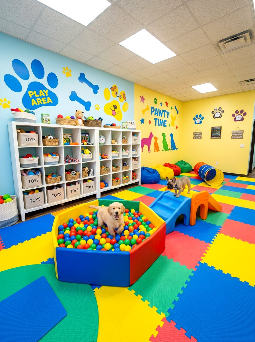 Colorful Dog Playroom - 30 dog room ideas