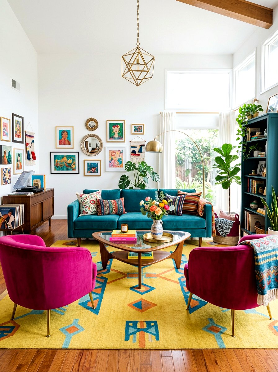 Colorful Eclectic Living Room - 30 eclectic living room ideas