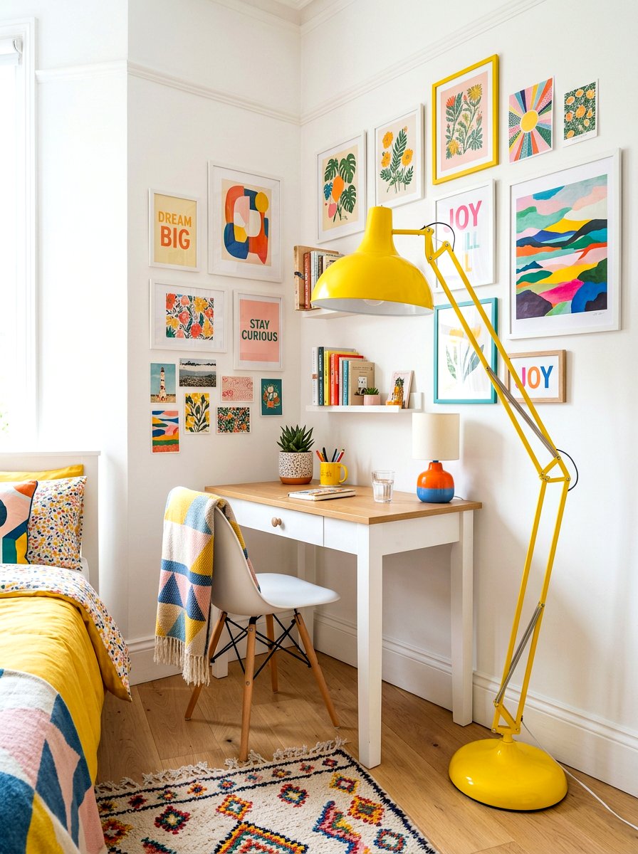 Colorful Floor Lamp - 30 floor lamp bedroom corner ideas