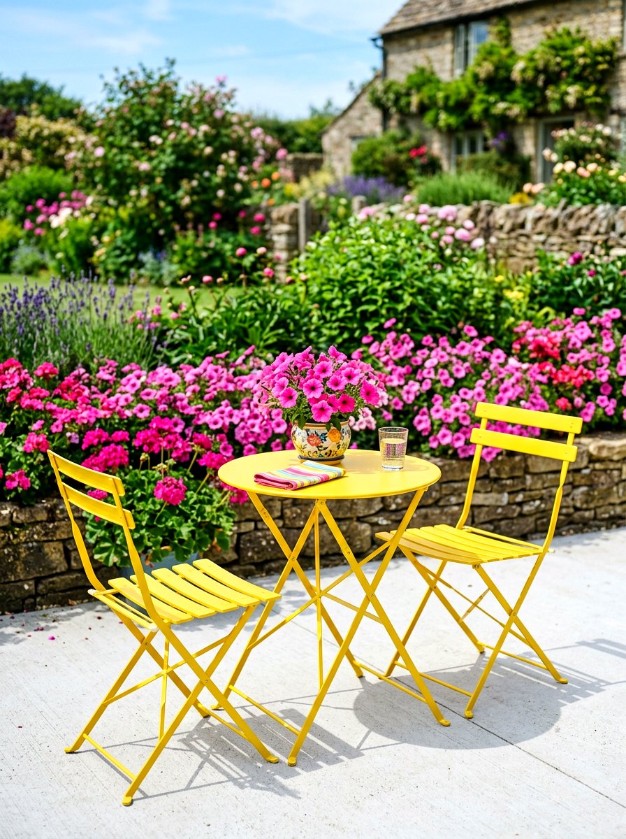 Colorful Folding Bistro Set - 30 folding bistro set ideas