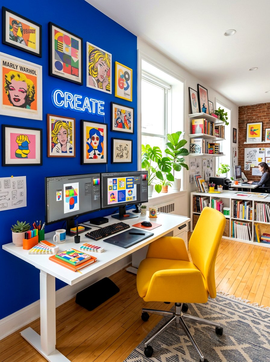 Colorful Graphic Studio - 30 creative studio office ideas