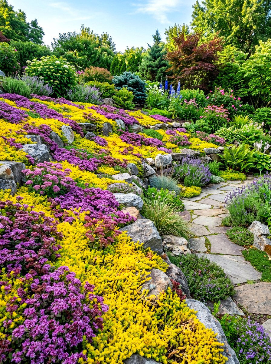 Colorful Ground Cover - 30 succulent garden ideas