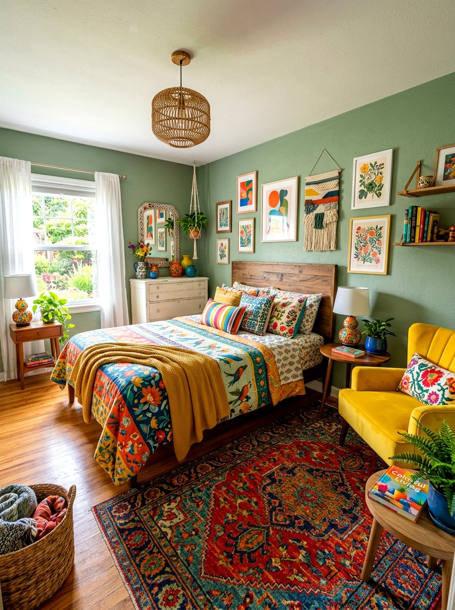 Colorful Guest Room - 30 guest room decor ideas