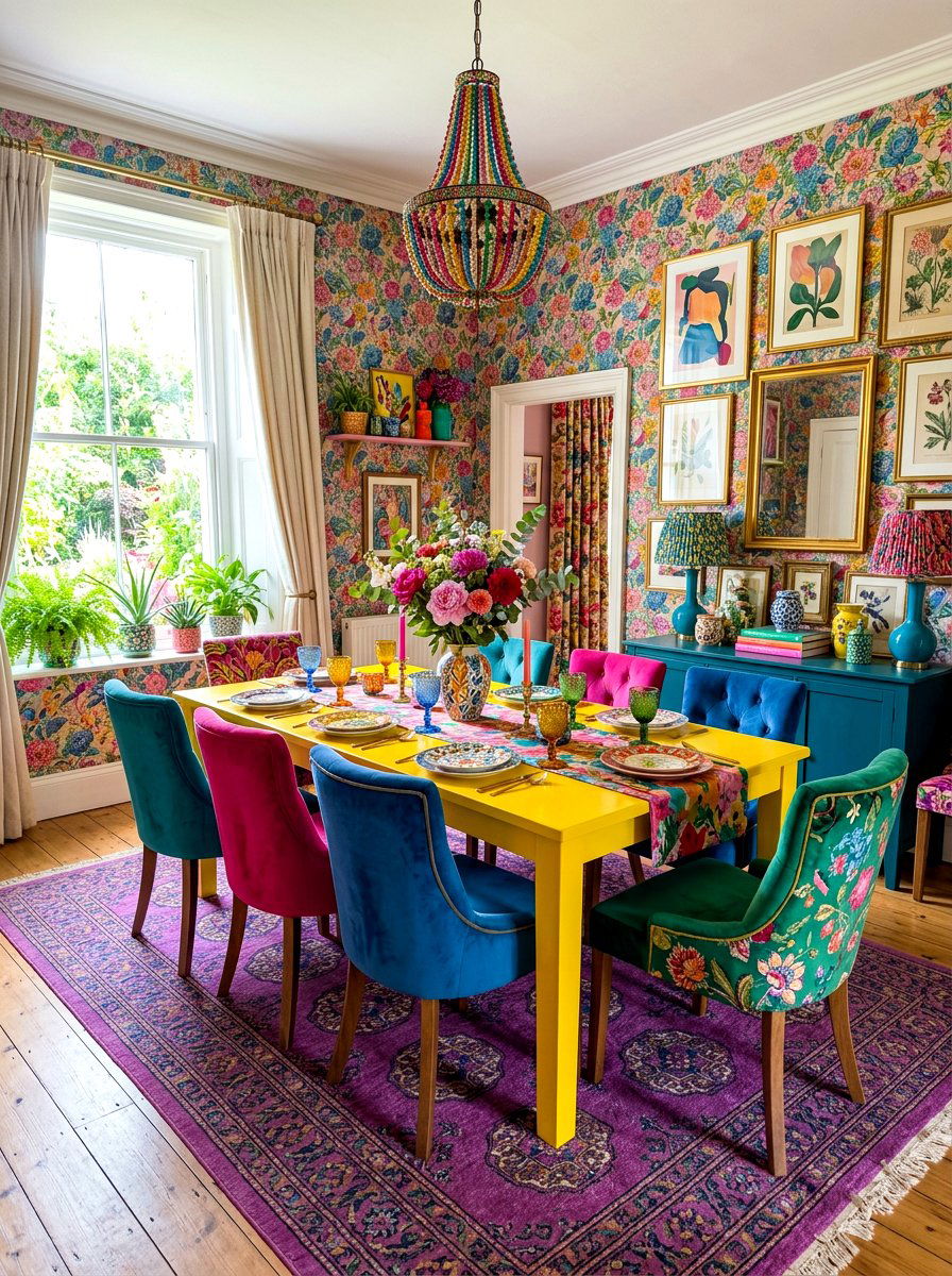 Colorful Maximalist Dining Room - 30 editorial dining room ideas