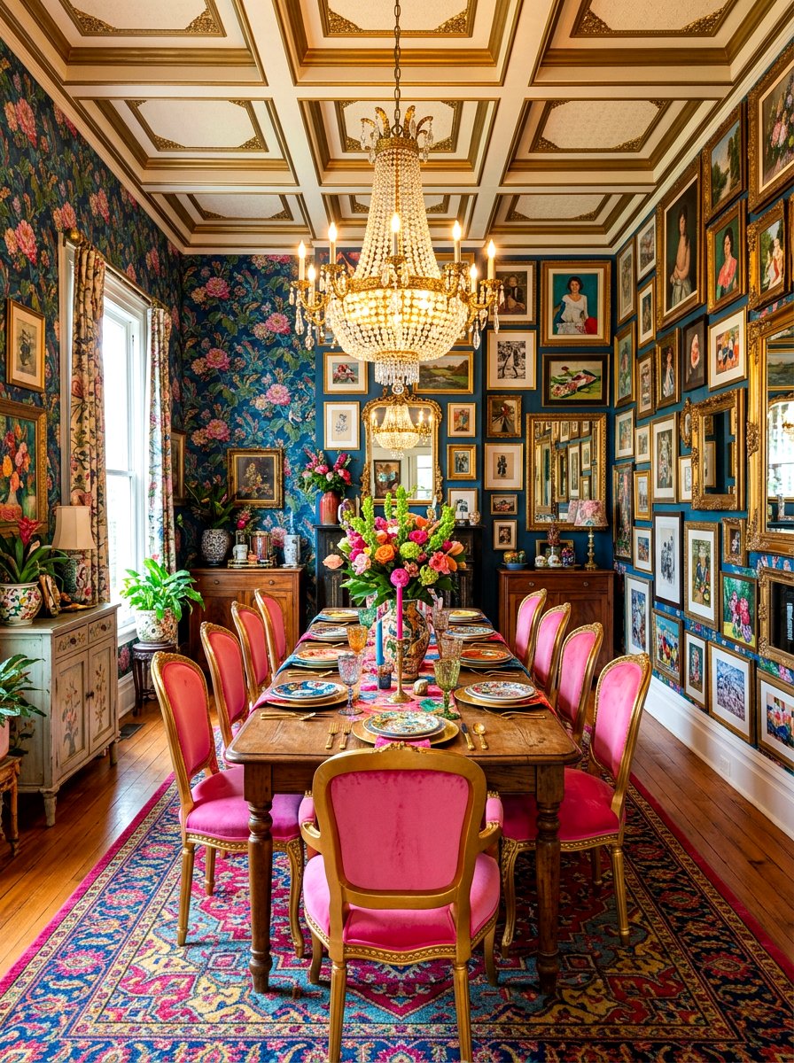 Colorful Maximalist Dining Room - 30 dining room makeover ideas