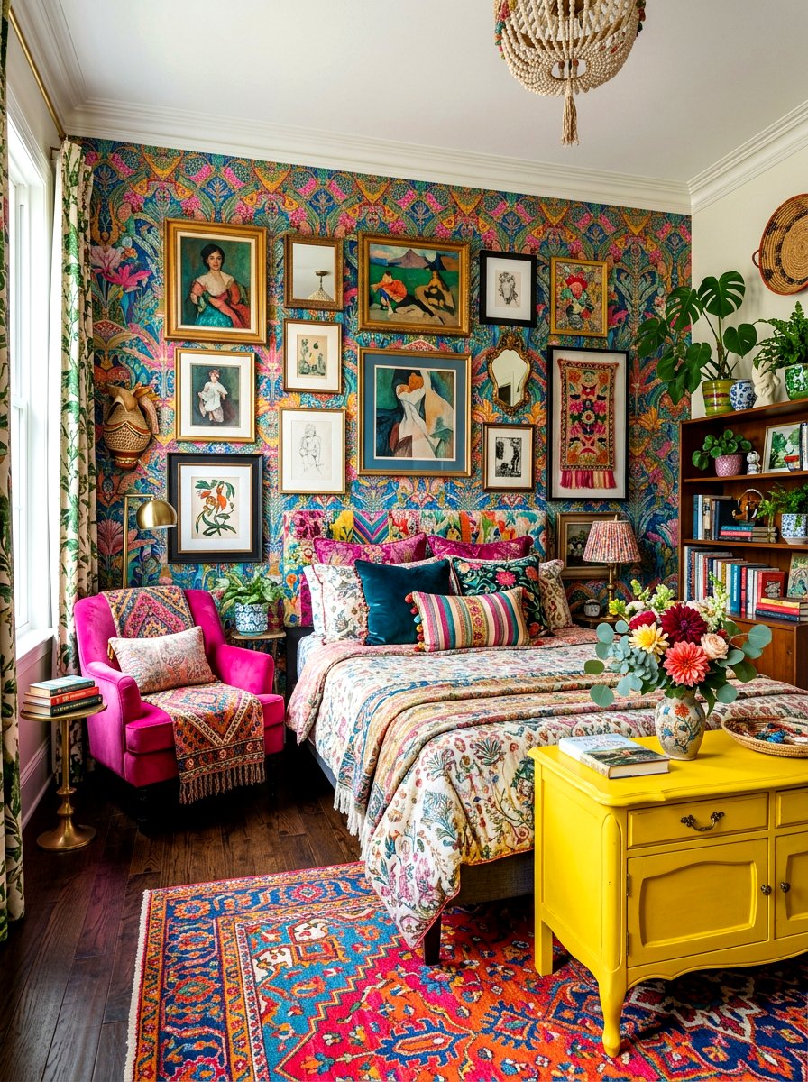 Colorful Maximalist Guest Suite - 30 cozy guest suite ideas