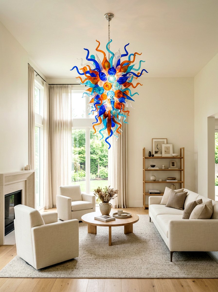 Colorful Murano Glass Chandelier - 30 statement chandelier ideas