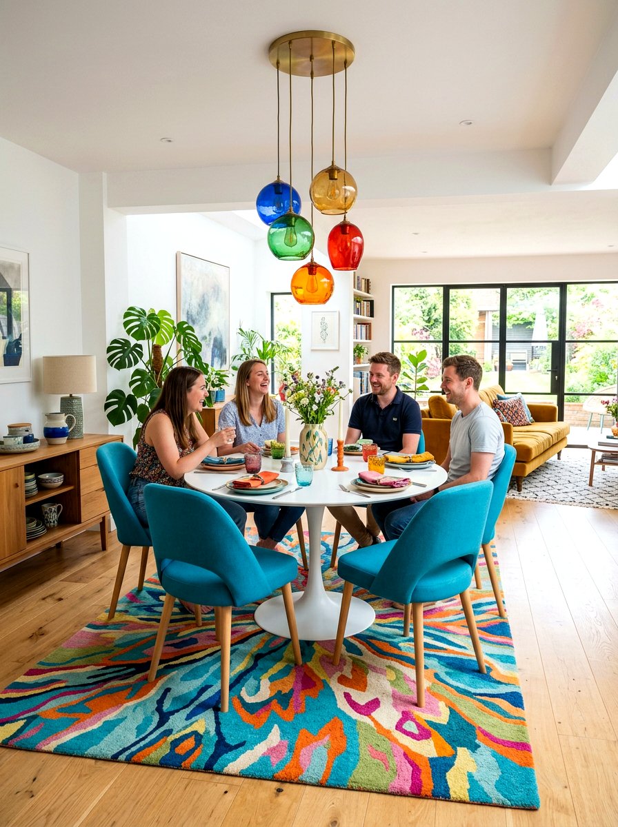 Colorful Open Plan Dining - 30 open plan dining room ideas