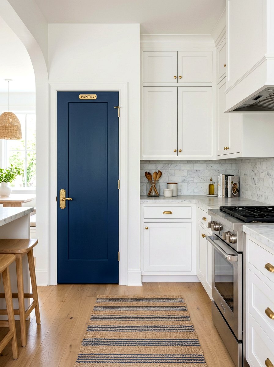 Colorful Painted Pantry Door - 30 pantry door ideas