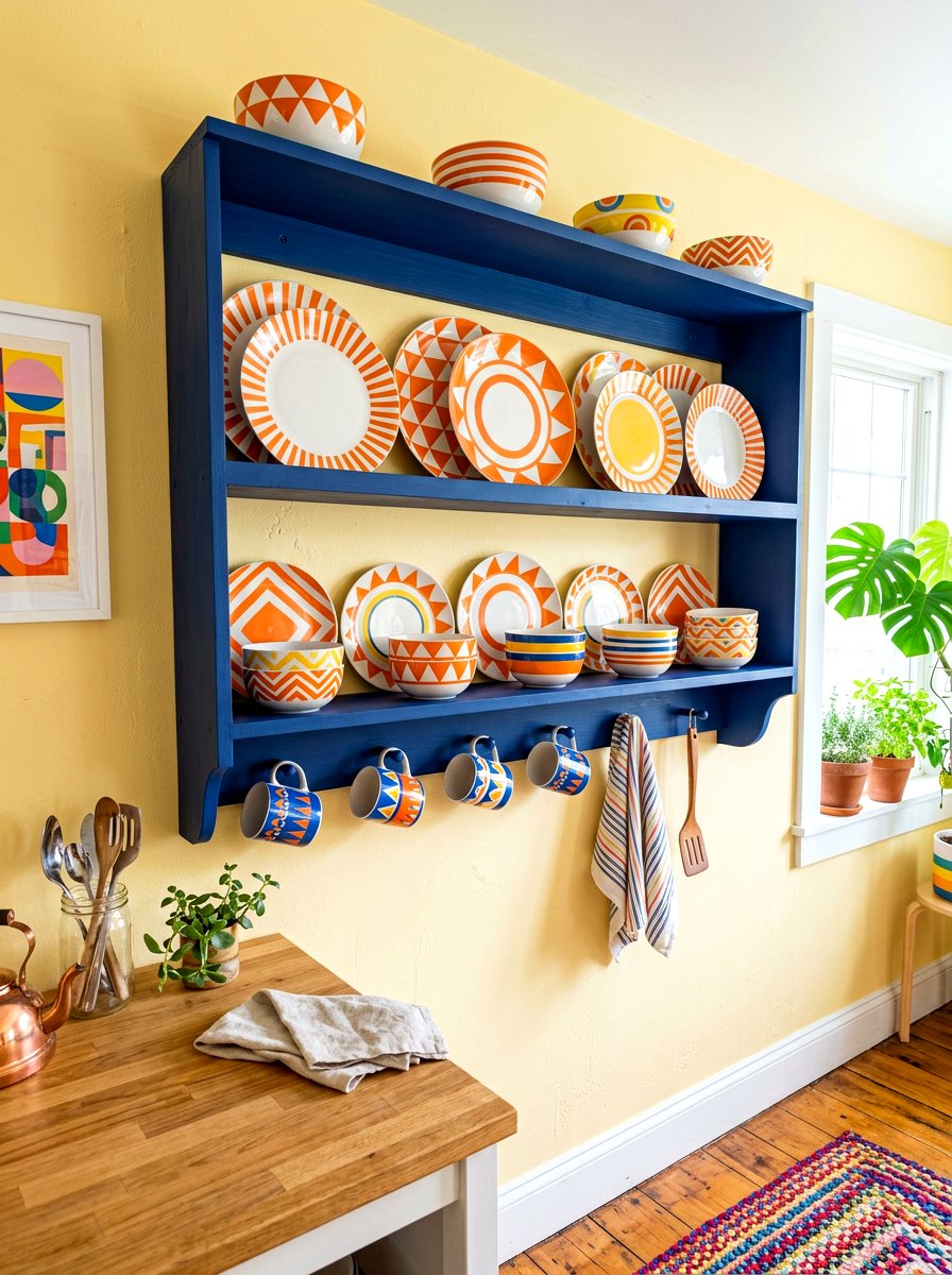 30 Plate Rack Wall Ideas to Display Dinnerware Like a Gallery