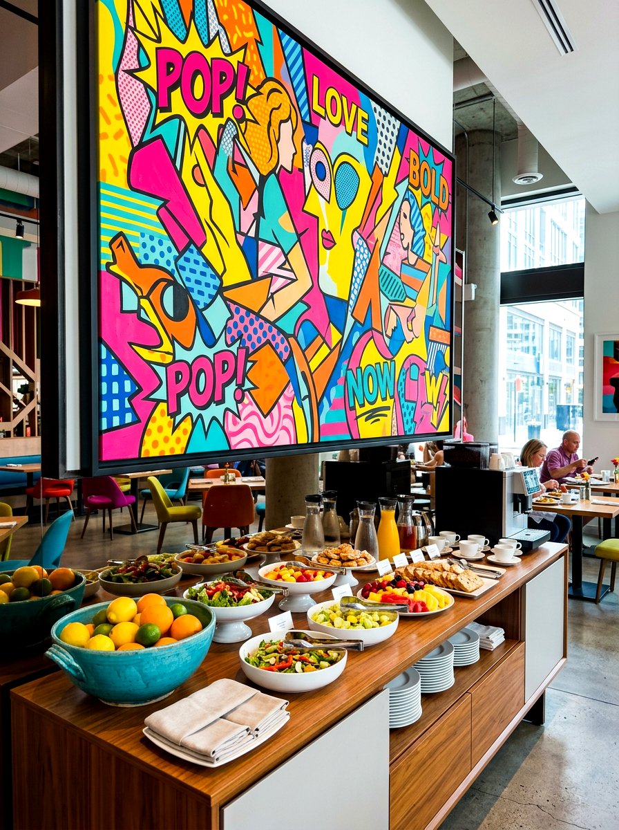 Colorful Pop Art - 30 buffet table styling ideas
