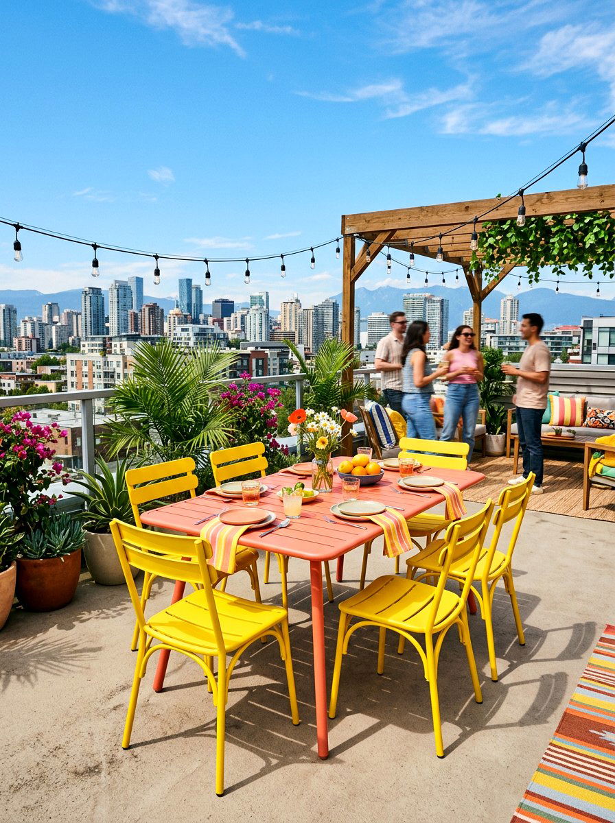 Colorful Rooftop Furniture - 30 rooftop patio ideas