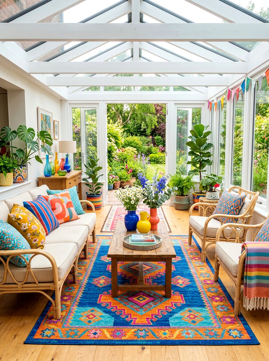 Colorful Sunroom Accents - 30 bright sunroom ideas