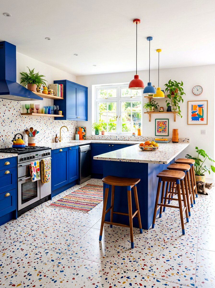 Colorful Terrazzo Kitchen - 30 terrazzo kitchen ideas