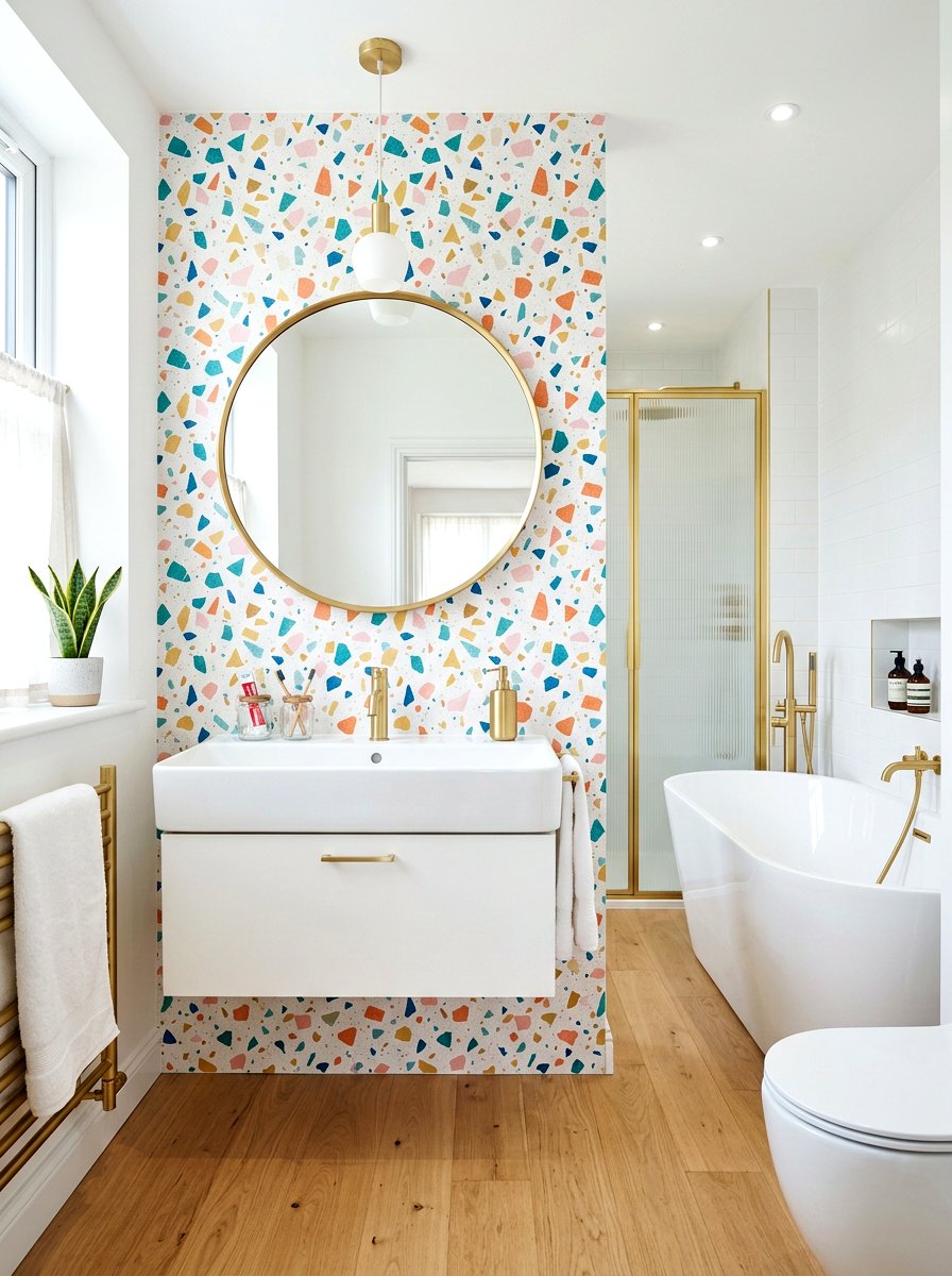 Colorful Terrazzo Wallpaper - 30 patterned wallpaper ideas