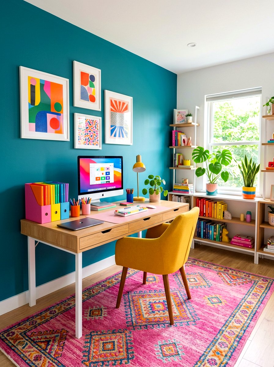 Colorful home office - 30 cozy home office ideas