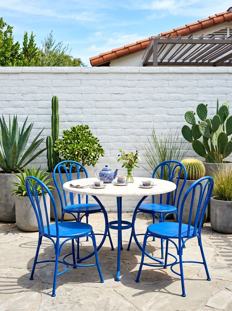 Colorful patio bistro chair - 30 bistro chair patio ideas