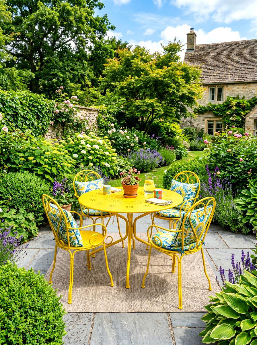 Colorful patio furniture - 30 small patio ideas