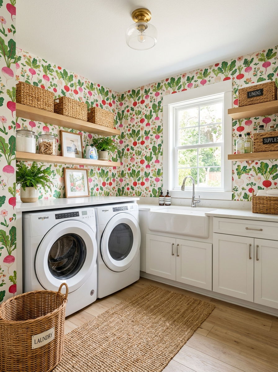 Colorful radish wallpaper - 30 vegetable motif wallpaper ideas