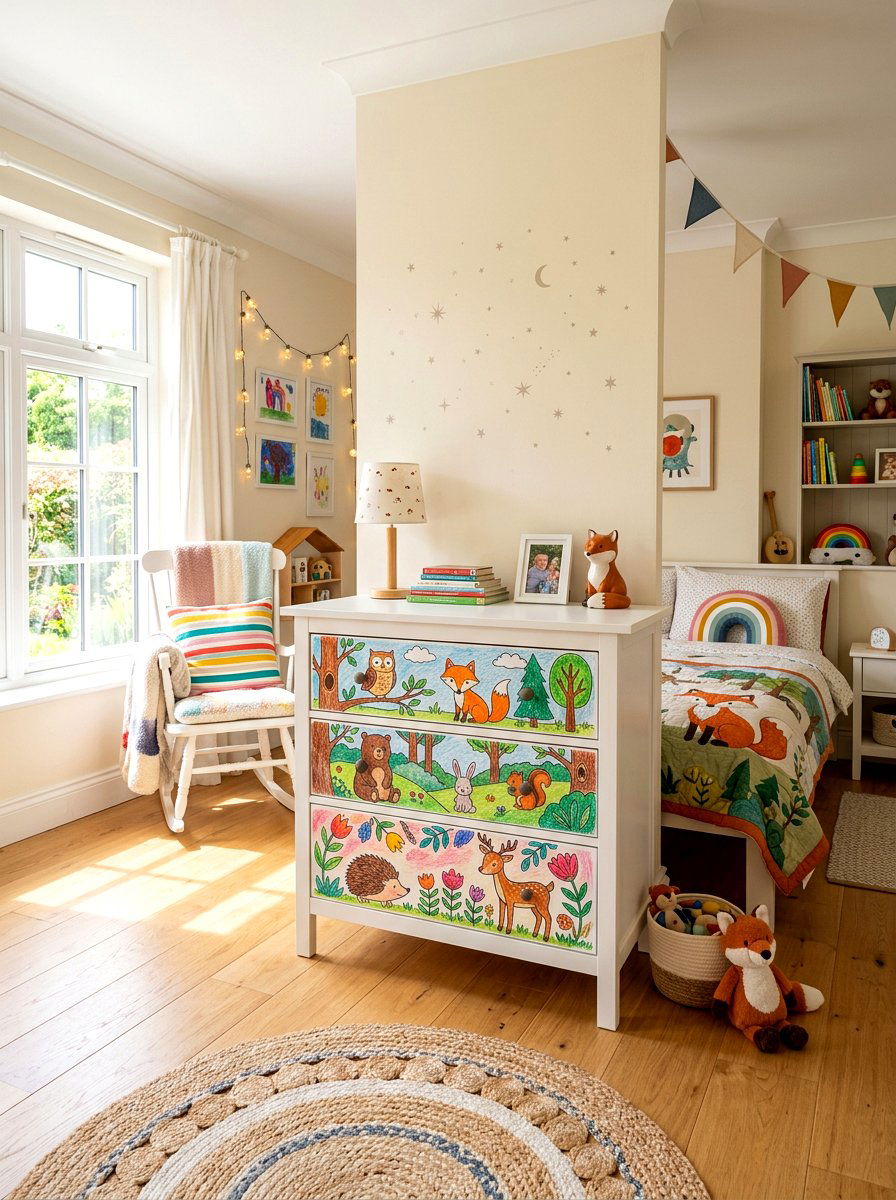 Coloring furniture stickers - 30 plus coloring home decor ideas