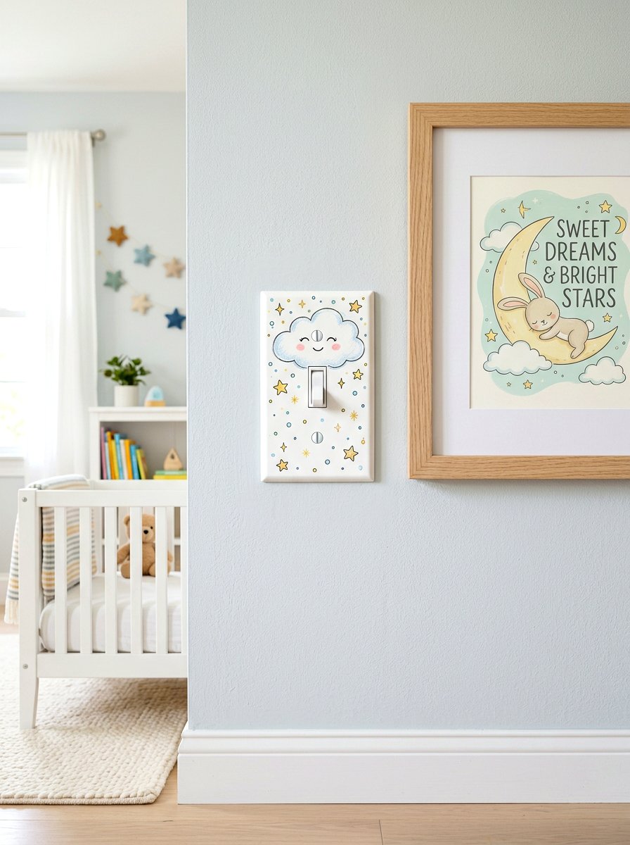 Coloring light switch plate - 30 plus coloring home decor ideas