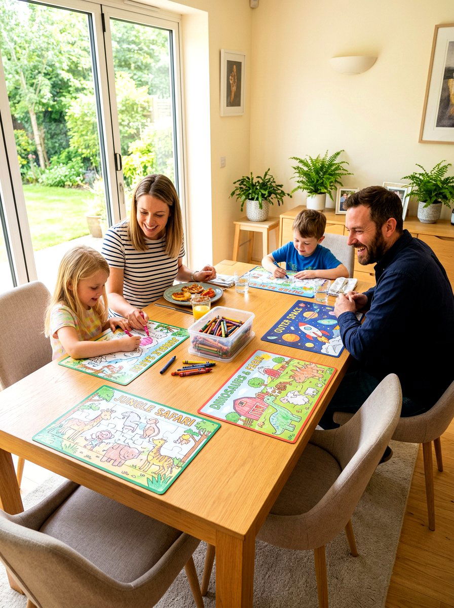 Coloring placemats for kids - 30 plus coloring home decor ideas
