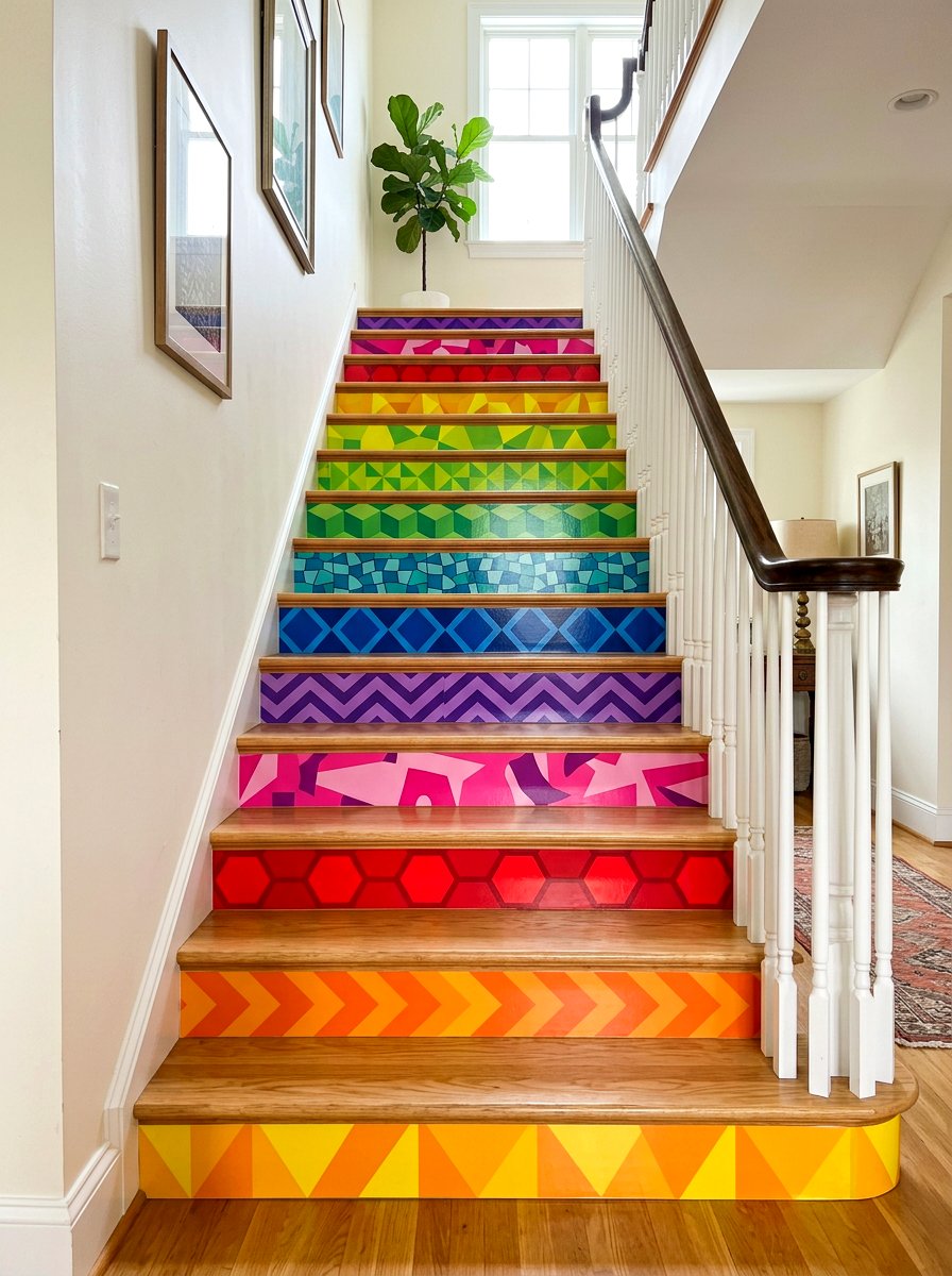 Coloring stair decals - 30 plus coloring home decor ideas